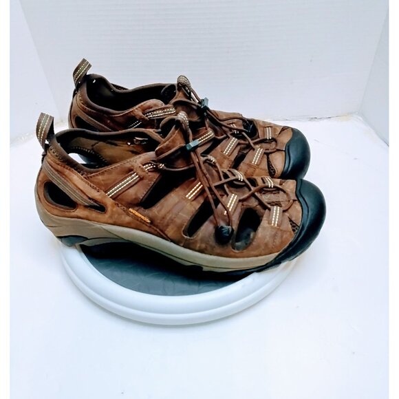 Keen Mens Brown Outdoor Sandals Size US 12 Waterproof Leather & Rubber Durable T - Picture 7 of 7